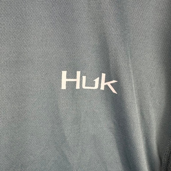 Huk Fishing Icon X Long Sleeve Performance Shirt Mens XL Blue Moisture Wicking - Picture 4 of 8